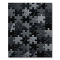 Monochrome Abstract Geometric Puzzle Tile Rug