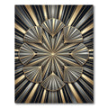 Art Deco Gold and Gray Fan Rug