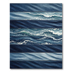 Coastal Indigo Layered Ocean Wave Rug