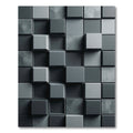 Modern Charcoal Three Dimensional Geometric Block Rug