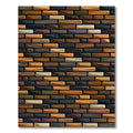 Earthy Tone Staggered Brick Rug