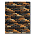 Earthy Tone Staggered Brick Rug