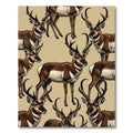 Majestic Antelope Horned Fauna Illustration Rug