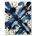 Dynamic Splash Blue Inkburst Rug
