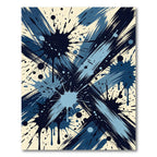 Dynamic Splash Blue Inkburst Rug