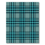 Teal Blue Classic Tartan Plaid Rug