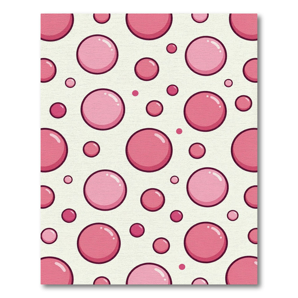 Pink Bubble Circle Medallion Rug