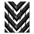 Monochrome Chevron Geometric Abstract Rug