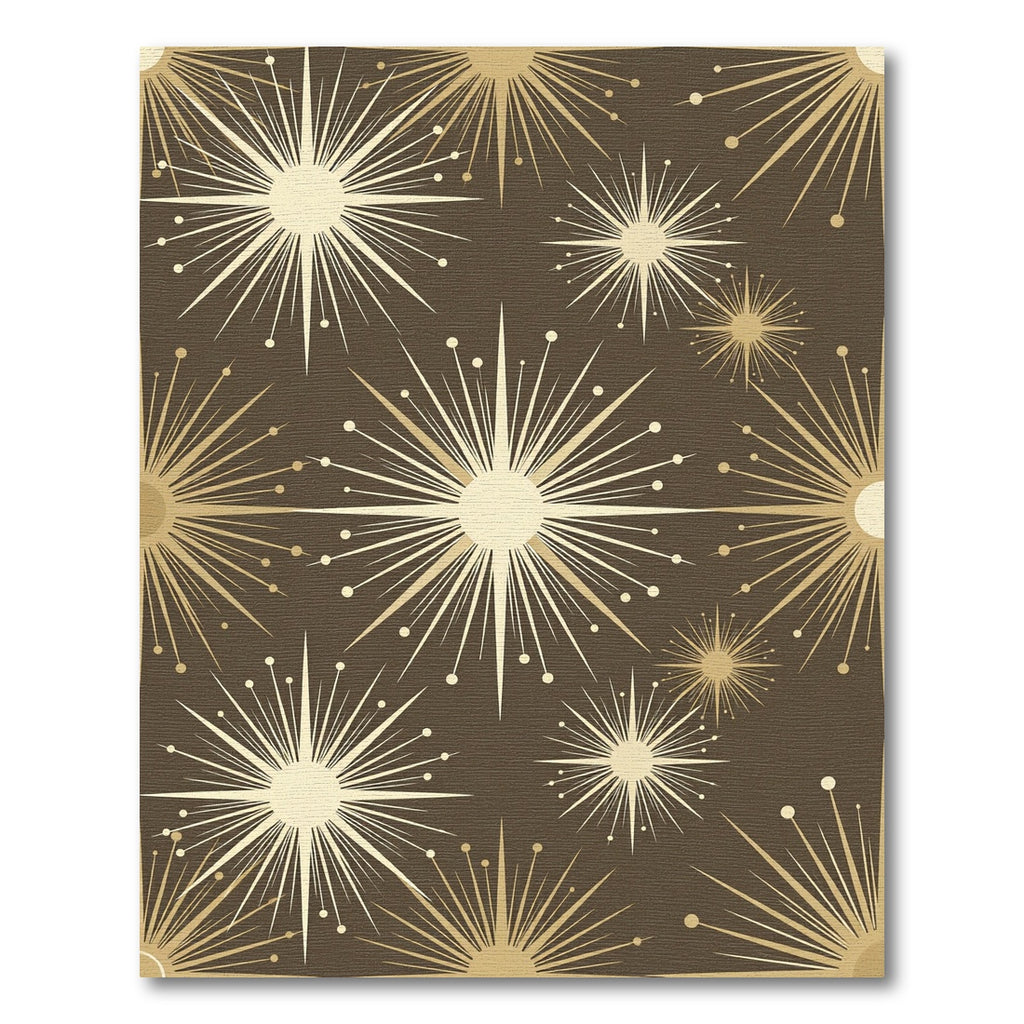Golden Starburst Abstract Radiance Rug