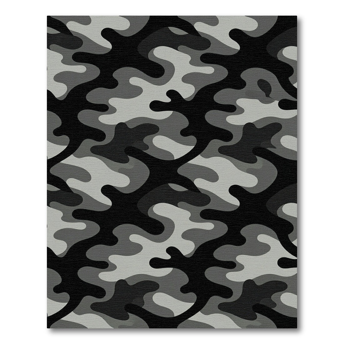 Monochrome Urban Camouflage Abstract Art Rug