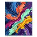 Vibrant Multicolored Modern Abstract Swirl Rug