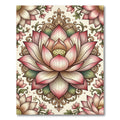 Pink Lotus Blossom Mandala Rug