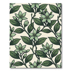 Mint Green Floral Vine Repeat Rug