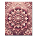 Rose Gold Mandala Flower Bloom Rug