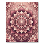Rose Gold Mandala Flower Bloom Rug