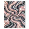 Coral Gray Swirling Marble Texture Rug