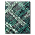 Modern Emerald Intersecting Line Grid Rug