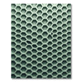 Earthy Sage Geometric Honeycomb Grid Rug