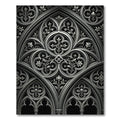 Gothic Monochrome Floral Archway Relief Rug