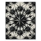 Dark Starburst Geometric Arrangement Rug