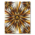 Radiant Golden Starburst Nuclear Geometric Rug