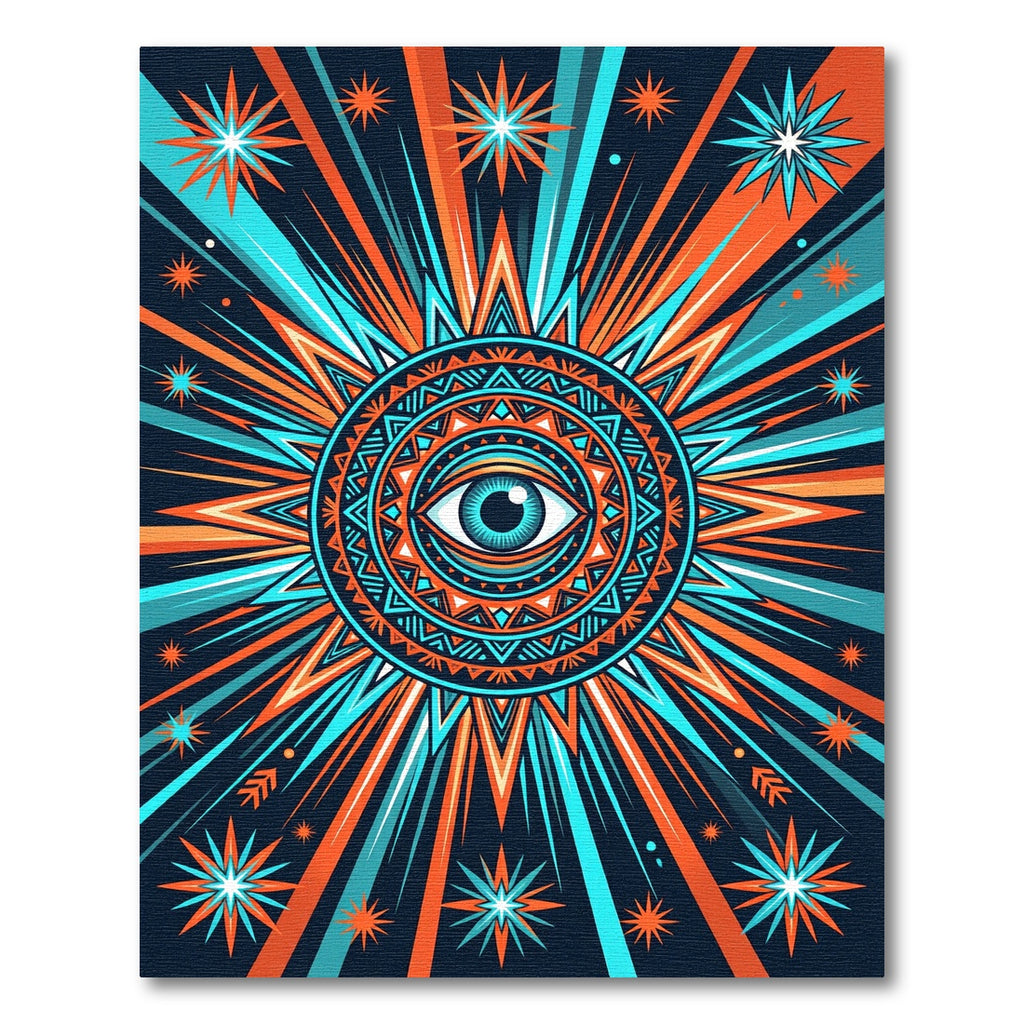 Cosmic Eye Sunburst Rug