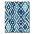 Celestial Blue Ikat Diamond Star Rug
