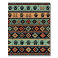 Navajo Tribal Mint Orange Diamond Rug