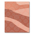 Terracotta Ripples Dot Medallions Rug