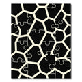 Modern Monochrome Interlocking Puzzle Tile Rug