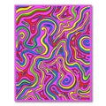 Vibrant Pink Swirling Abstract Waves Rug