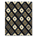 Navy Gold Celestial Diamond Medallion Rug