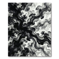 Black Ink Wash Cloud Swirl Rug