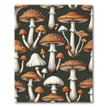 Whimsical Forest Toadstool Mushroom Illustration Rug