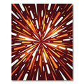 Dynamic Fiery Burst Abstract Rug