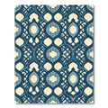 Teal Lattice Arabesque Jewel Rug