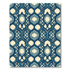 Teal Lattice Arabesque Jewel Rug