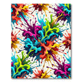 Vibrant Rainbow Paint Splatter Explosion Rug