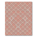 Blush Pink Geometric Lattice Textured Grid Rug