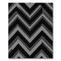 Sharp Monochrome Gray Chevron Geometric Rug