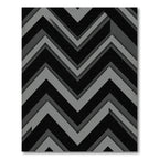 Sharp Monochrome Gray Chevron Geometric Rug