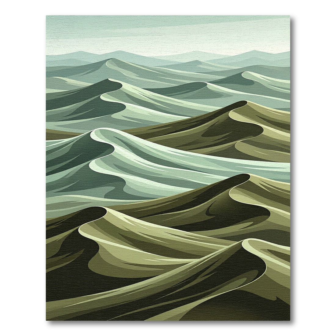 Earthy Gradient Desert Dune Rug