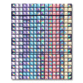 Iridescent Geometric Pastel Pyramid Grid Rug