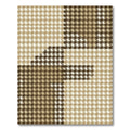 Sophisticated Taupe Houndstooth Plaid Block Rug