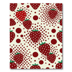 Red Strawberry Polka Dot Fruits Rug