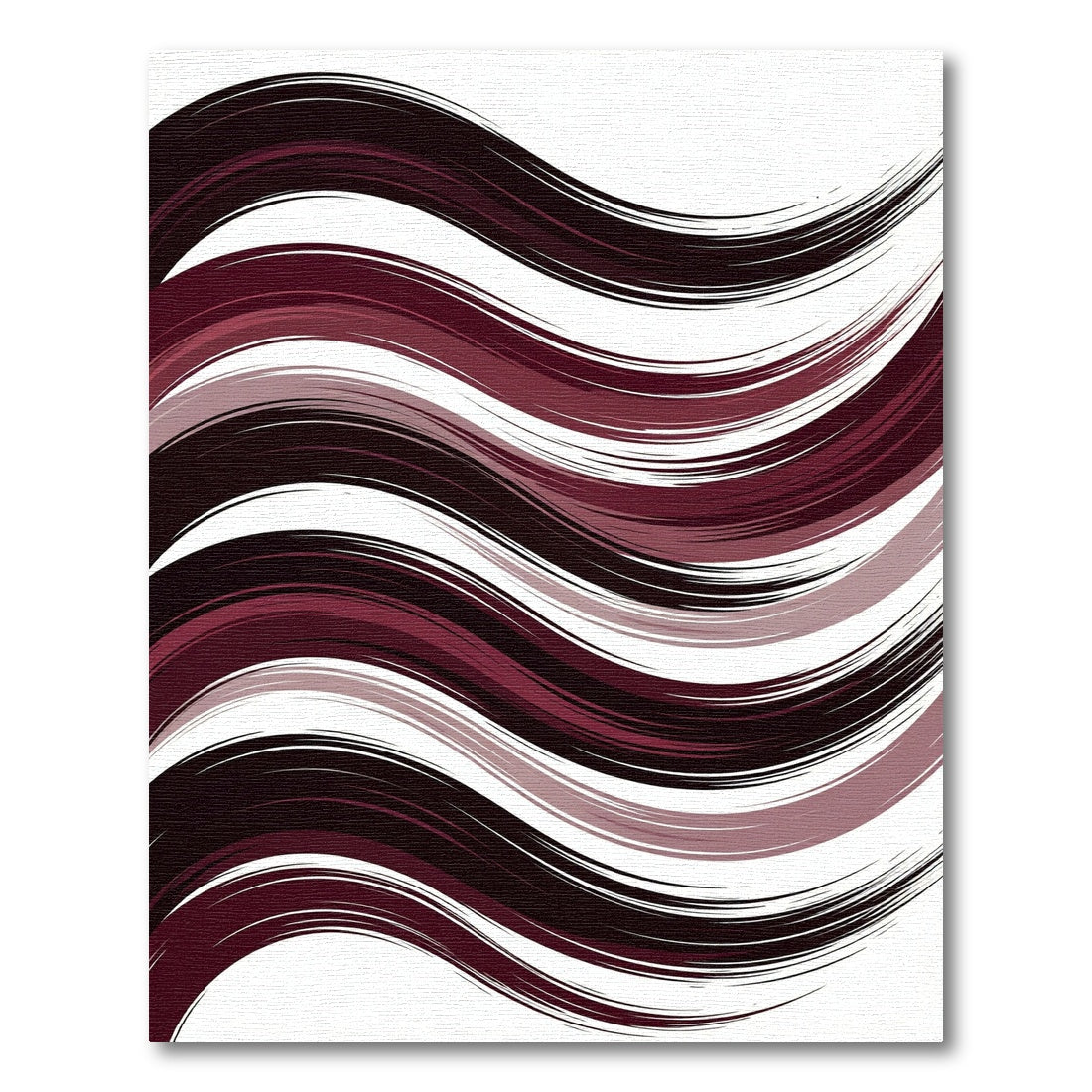 Modern Abstract Burgundy Swirl Rug