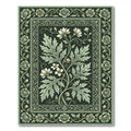 Sage Green Floral Scroll Garland Rug