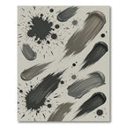 Gray Splatter Brush Stroke Rug