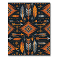 Tribal Geometric Arrow Feather Rug