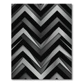 Abstract Black Gray Chevron Rug
